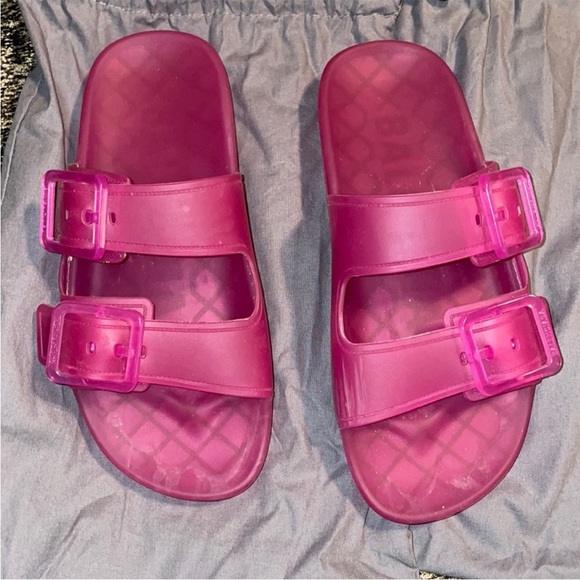 Balenciaga Pink Slide Sandals - Picture 1 of 3